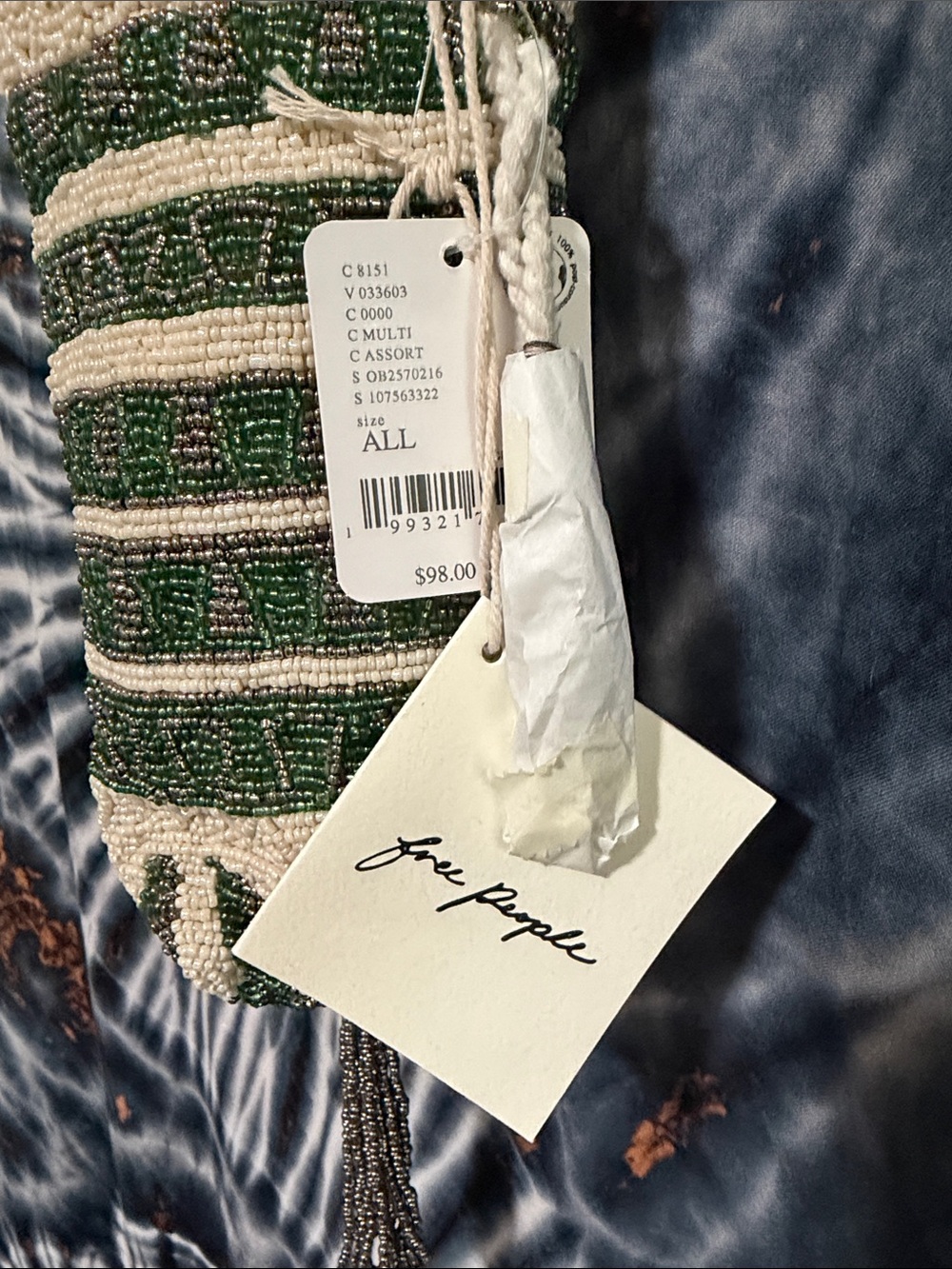 Free People Boho Beaded Bag Pouch - Picture 2 of 5